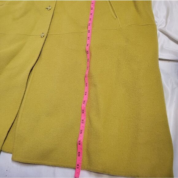 BLOOMINGDALE'S lime green wool blend button up plus size peacoat 22W‎ - Picture 9 of 9